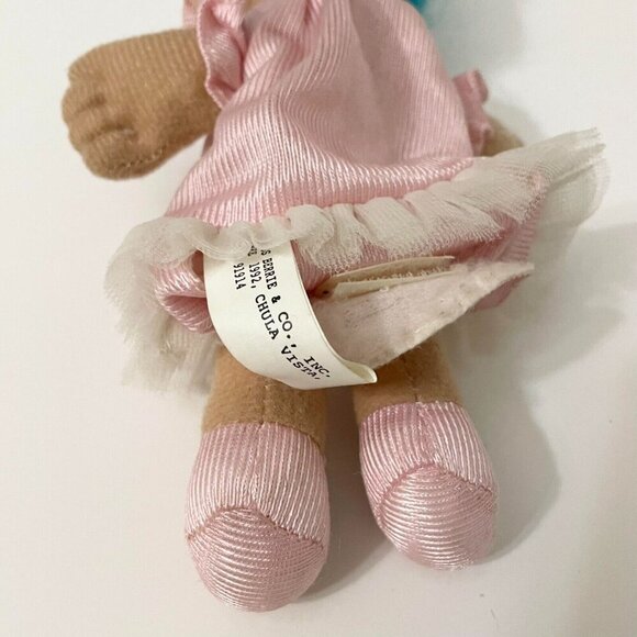 Vtg 1992 Russ Troll Doll Blue Hair Open Bag Stomach Fillable Gift Toy Set 6 Inch - Picture 6 of 16